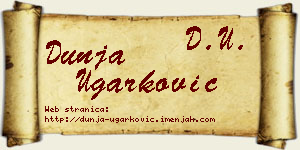 Dunja Ugarković vizit kartica